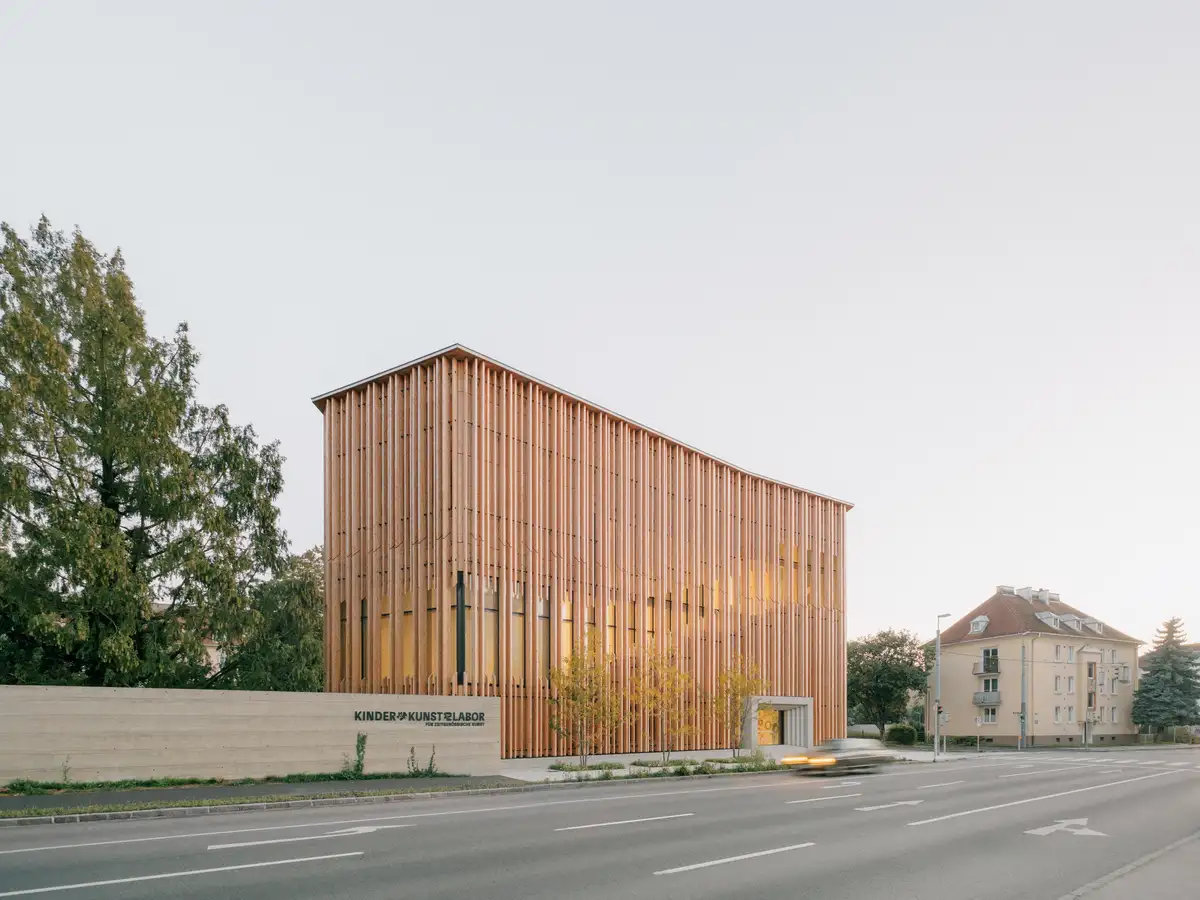 Außenansicht KinderKunstLabor St. Pölten Bibliothek Schenker Salvi Weber