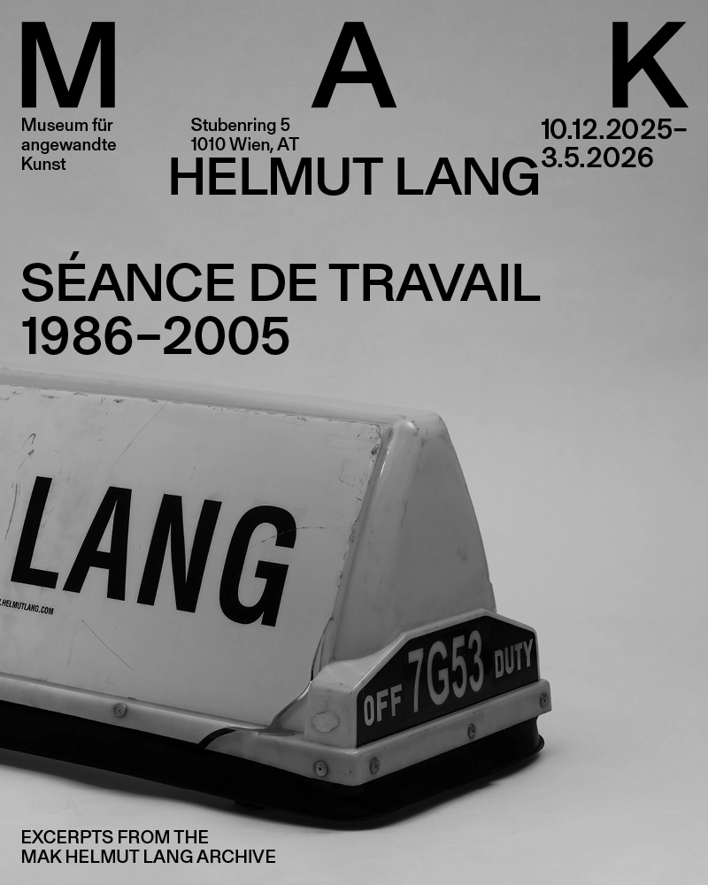 Helmut Lang Inserat MAK