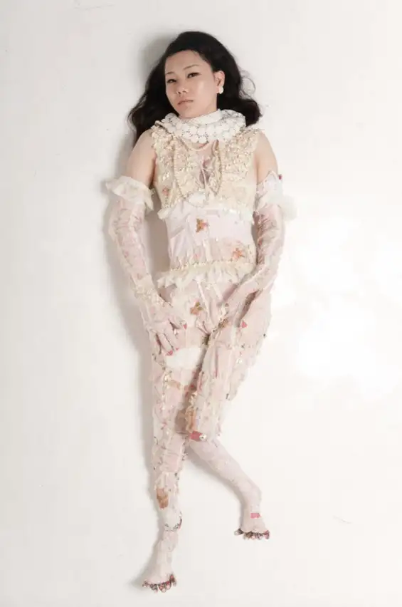 Mari Katayama, “pink dress” hand-sewn patchwork dress
