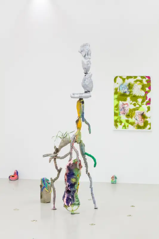 Installation View XVI, Karl Karner, Brutbladd _the horse eats with me, 2021