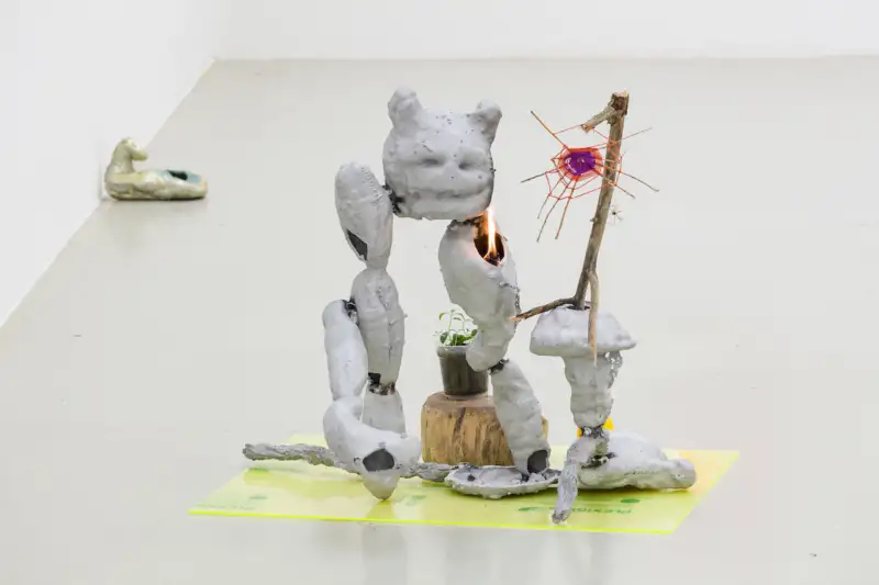 Installation View II, Karl Karner, Brutbladd _the horse eats with me, 2021